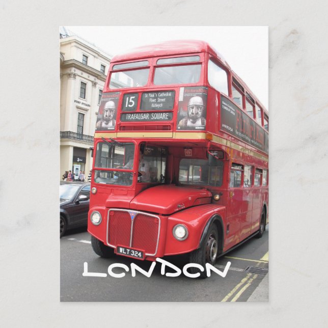 Cartão postal London Red Bus (Frente)