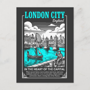 Cartão Postal Londres Cidade Inglaterra No Coração da Capital