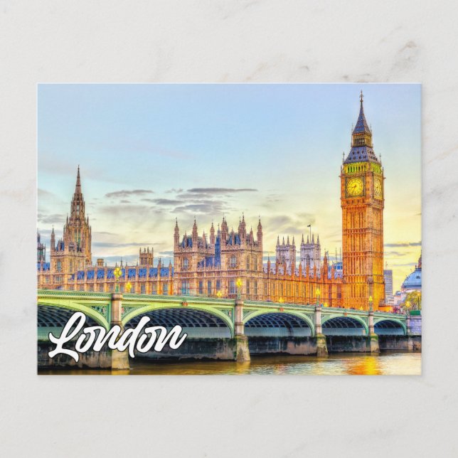 Cartão Postal Londres, Inglaterra | Big Ben (Frente)