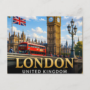Cartão Postal 📍 Londres Inglaterra Viagem Lembrança Cidade Viaj