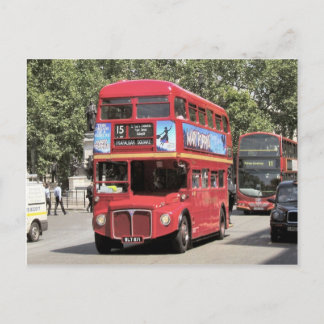 Cartão Postal Londres, ônibus Red Douledecker na zona de Victori