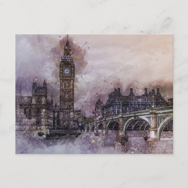 Cartão Postal Londres, Reino Unido (Frente)