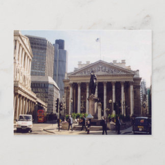 Cartão Postal Londres, Royal Exchange e Bank of England