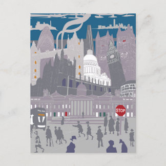 Cartão postal Londres Skyline Illustration Trabalh