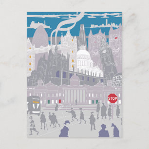 Cartão postal Londres Skyline Illustration Trabalh