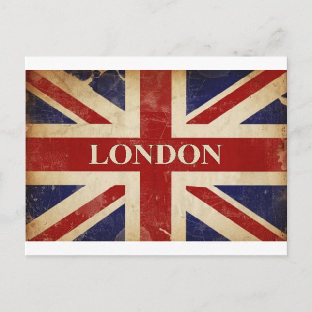 Cartão Postal Londres - Union Jack - I Love London (Frente)