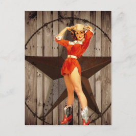 Cartão Postal Lone Star West Country Cowgirl