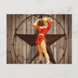 Cartão Postal Lone Star West Country Cowgirl