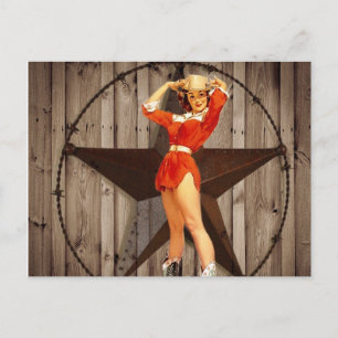 Cartão Postal Lone Star West Country Cowgirl