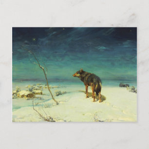 Cartão Postal Lone Wolf Samotny Wilk