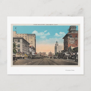 Cartão Postal Long Beach, CA - Ocean Boulevard View