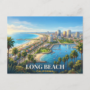 Cartão Postal long beach califórnia viagem