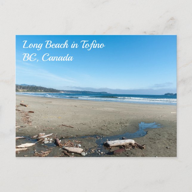 Cartão Postal Long Beach em Tofino - BC, Canadá (Frente)