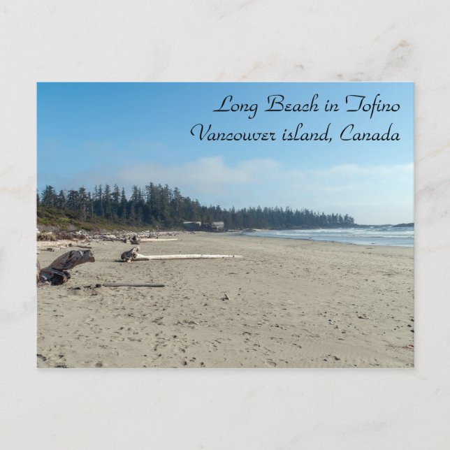 Cartão Postal Long Beach em Tofino - BC, cartão-postal do Canadá (Frente)