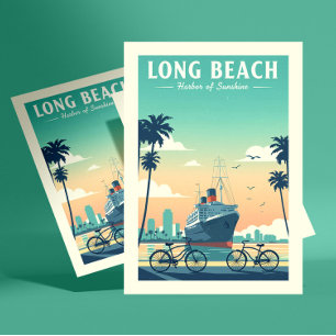 Cartão Postal Long Beach Vintage
