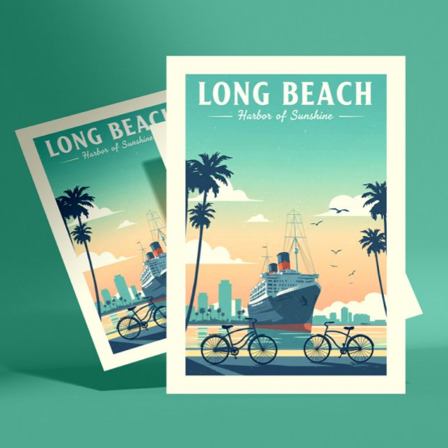 Cartão Postal Long Beach Vintage (Criador carregado)