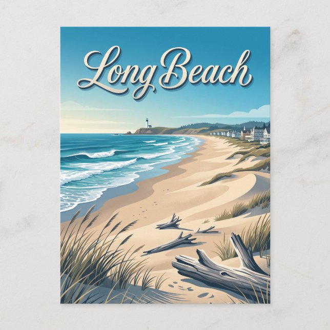 Cartão Postal Long Beach, Washington (Frente)