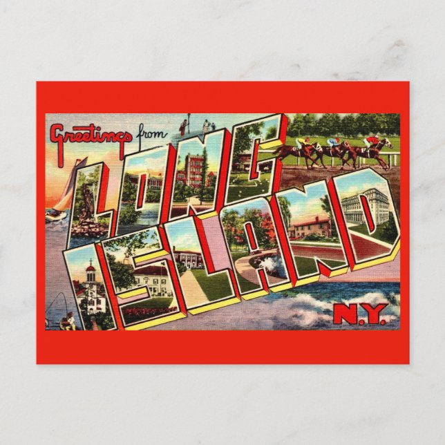 Cartão Postal Long Island Greetings Postcard (Frente)