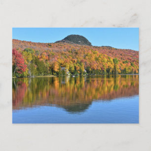 Cartão Postal Long Pond no outono, Westmore, Vermont