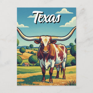 Cartão Postal Longhorn do Texas