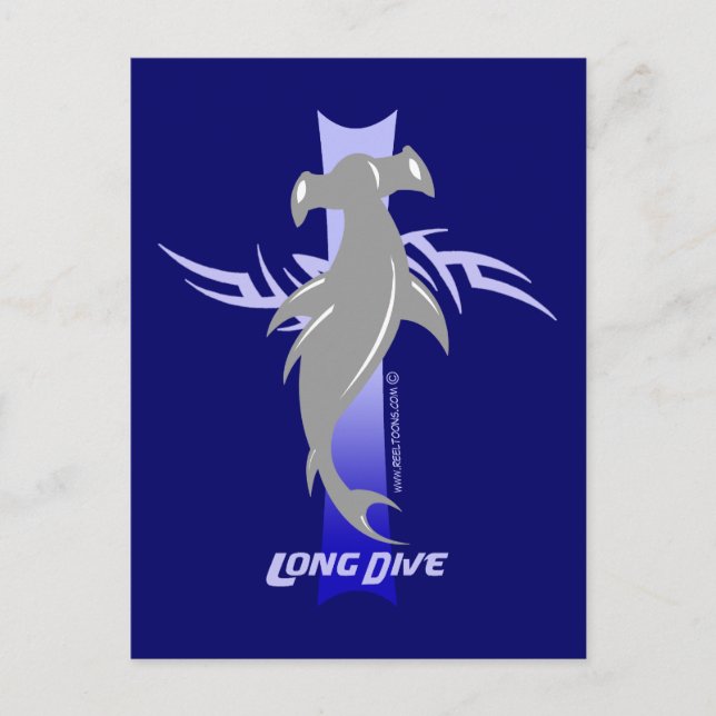 Cartão Postal Longo Dive: Hammerhead (Frente)