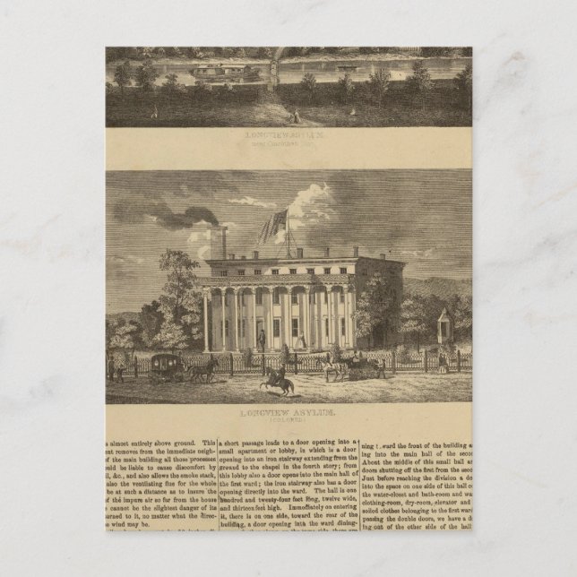 Cartão Postal Longview Asylum, Ohio (Frente)