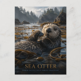 Cartão Postal Lontra de Kelp Floresta ANIMAIS