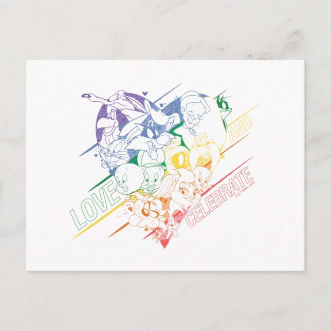 Cartão Postal LOONEY TUNES™ - Amar e Celebrar (Frente)