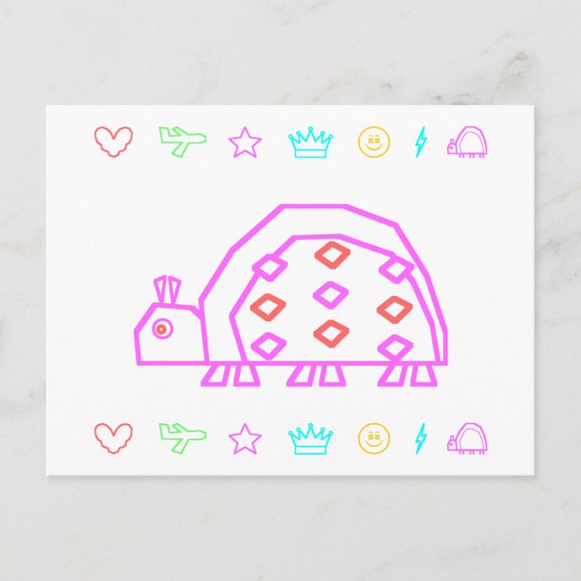 Cartão Postal Loopzie Ladybug (Frente)