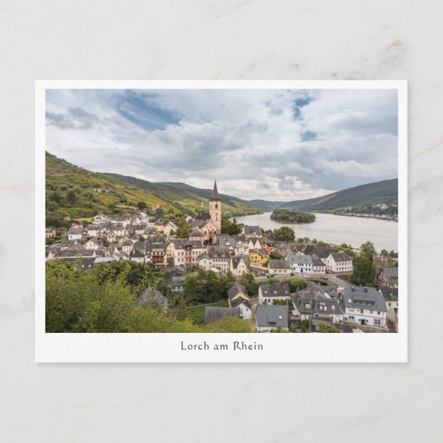 Cartão Postal Lorch am Rhein Alemanha (Frente)