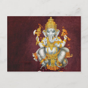 CARTÃO POSTAL LORD GANESH HINDU DEUS