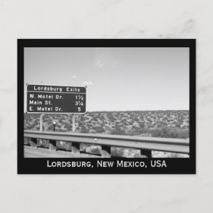 Cartão Postal Lordsburg Novo México - Foto Preta e Branca