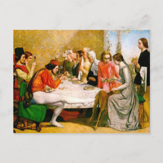 Cartão Postal Lorenzo e Isabella por John Everett Millais