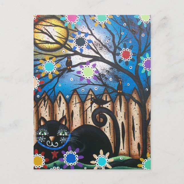 Cartão Postal Lori Everett_ Day Of The Dead, Black Cat, Mexicano (Frente)