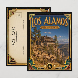 Cartão Postal Los Alamos Novo México Arte Deco Vintage Era de Ou