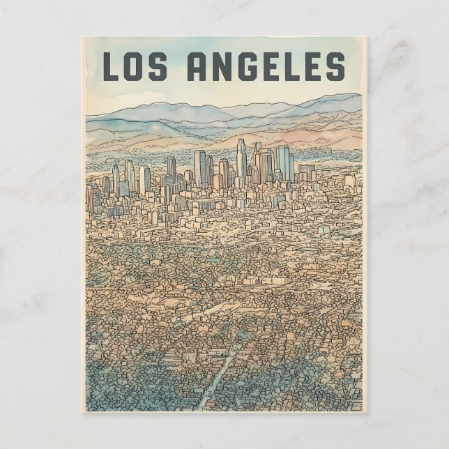 Cartão Postal Los Angeles  (Frente)