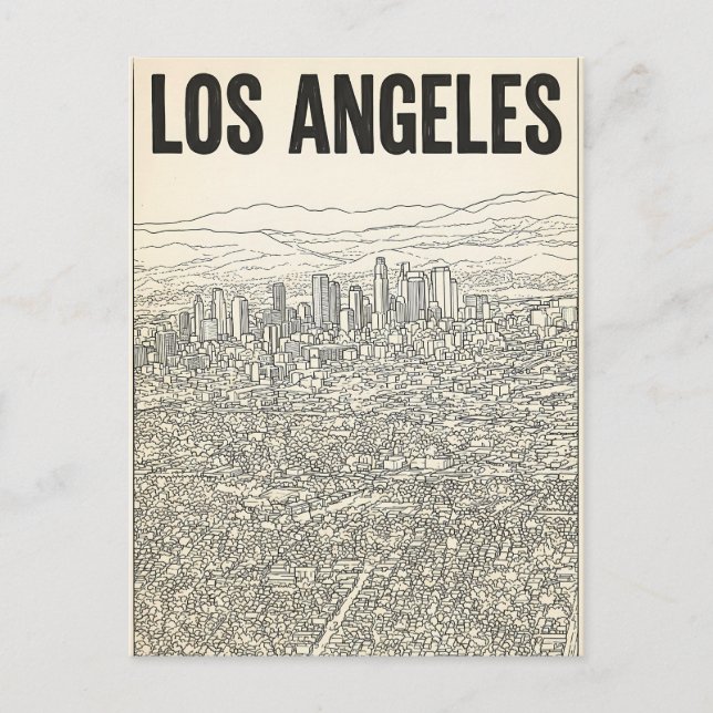 Cartão Postal Los Angeles  (Frente)