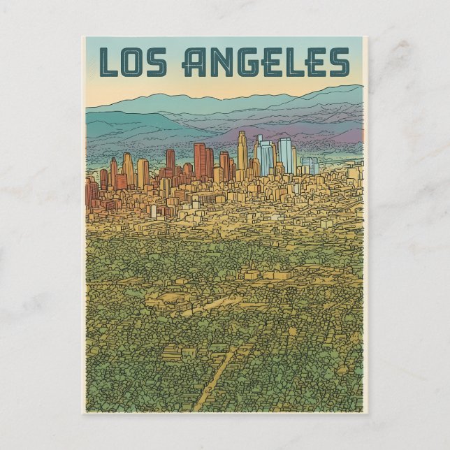 Cartão Postal Los Angeles  (Frente)