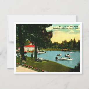 Cartão Postal Los Angeles CA Hollenbeck Park 1910