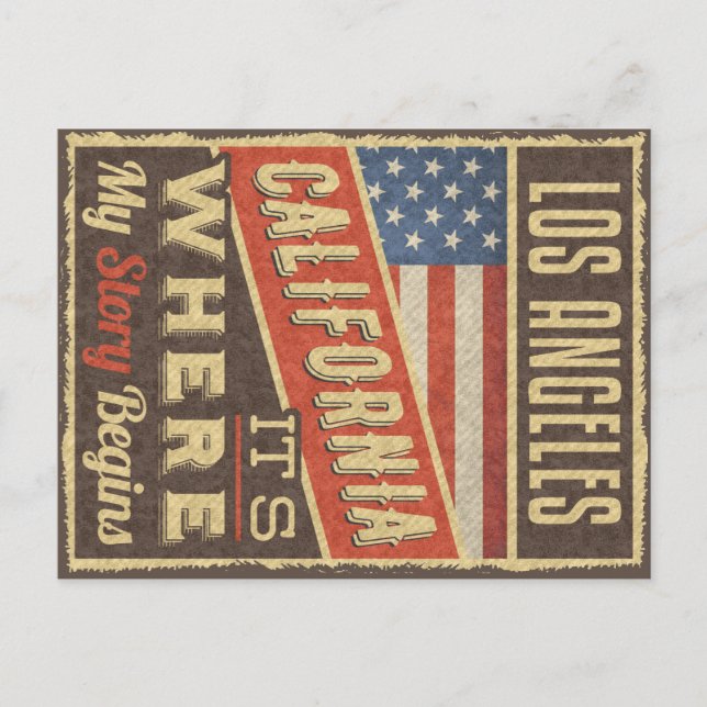 Cartão Postal Los Angeles California (Frente)