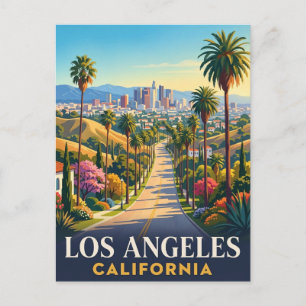 Cartão Postal Los Angeles Califórnia Viagem Vintage