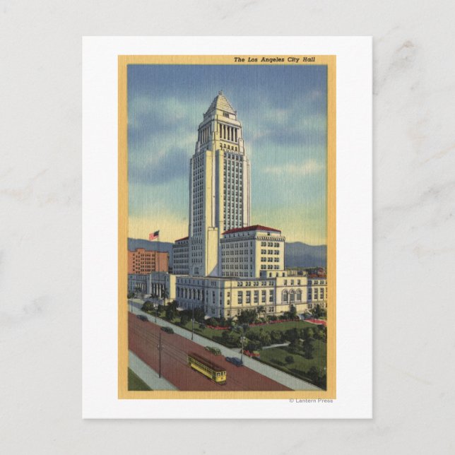 Cartão Postal Los Angeles, CaliforniaA View of City Hall (Frente)