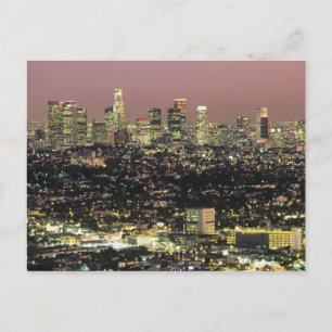 Cartão Postal Los Angeles Cityscape à noite