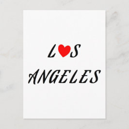 Cartão Postal Los Angeles coração vermelho