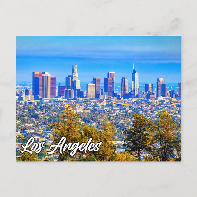 Cartão Postal Los Angeles Skyline, Califórnia, EUA (Frente)