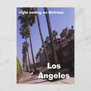Cartão Postal Los Angeles, vista que vê na melrose