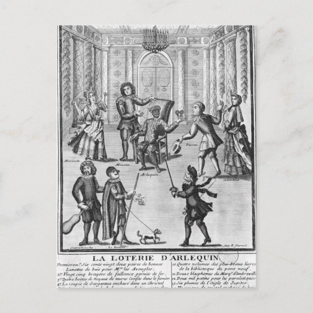 Cartão Postal Loteria de Harlequin (Frente)
