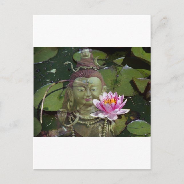 Cartão Postal Lotus 1 e Buddha (Frente)