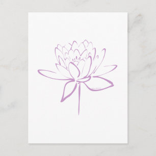 Cartão Postal Lotus Calliographic (Lavanda)