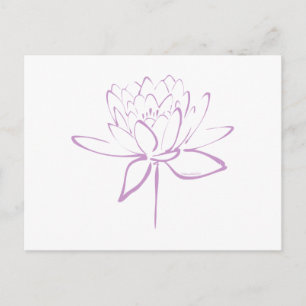 Cartão Postal Lotus Calliographic (Lavanda)
